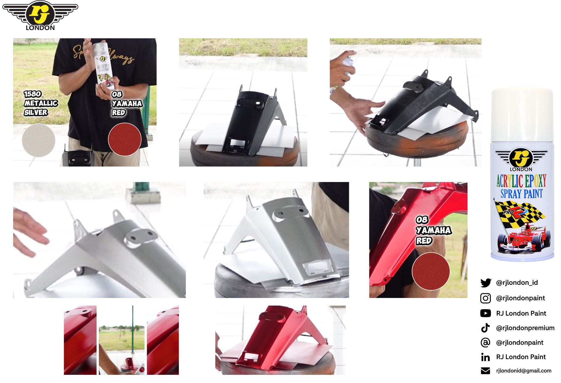 RJ Spray Paint Acrylic Epoxy untuk Hasil Candy Tone yang Menarik